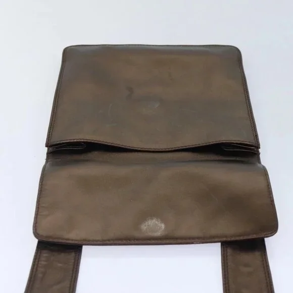 CHANEL Shoulder Bag Leather Bronze Gold CC Auth 93241 - Picture 9 of 15